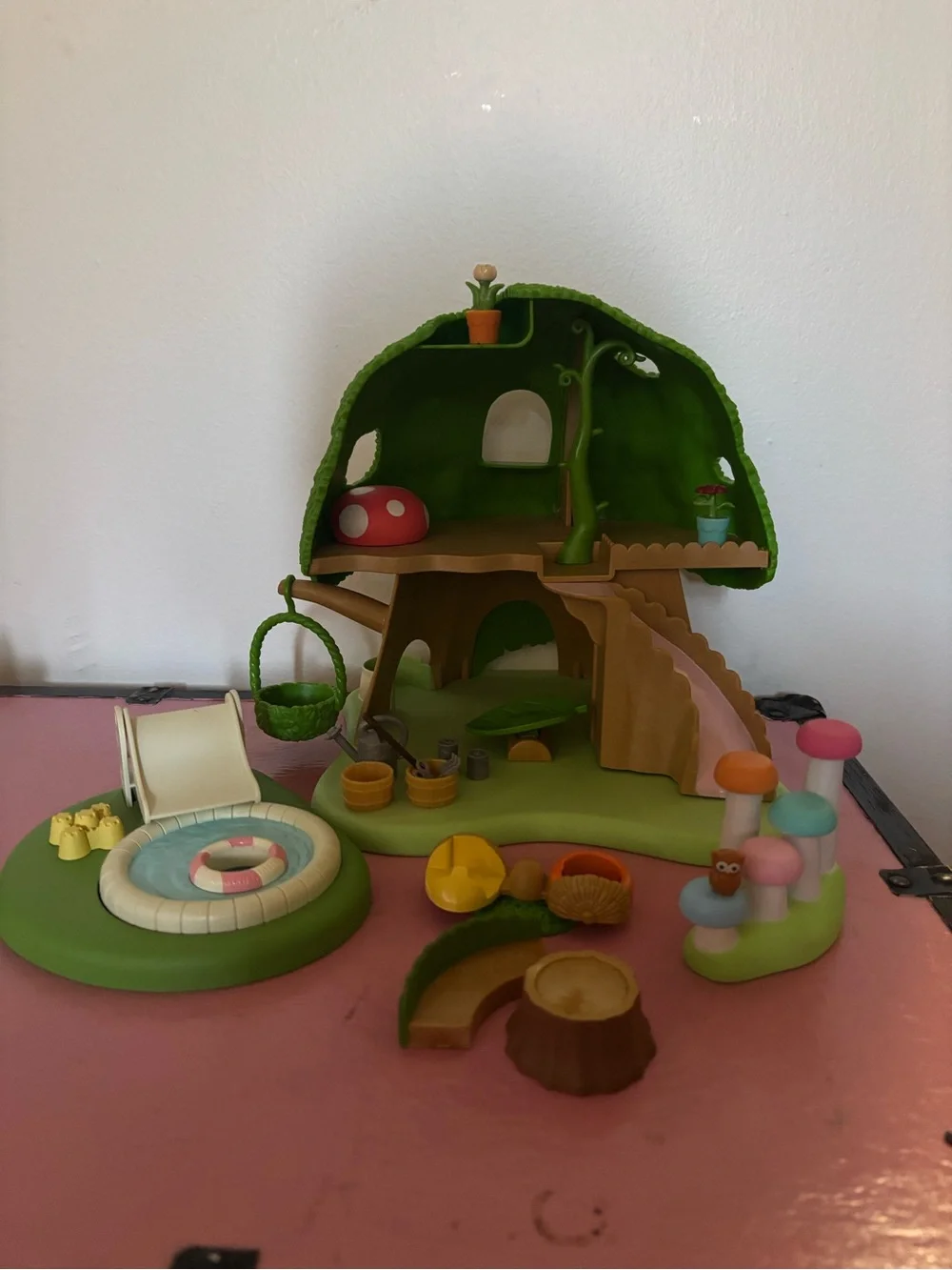 Calico Critters Sylvanian Families Fairy Secret Tree House Baby Pool Accessories